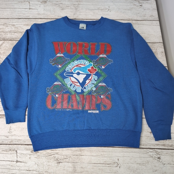 Fruit of the Loom Other - 1992 Fruit Of The Loom Toronto Blue Jays World Champs Crew Neck Sweater Large